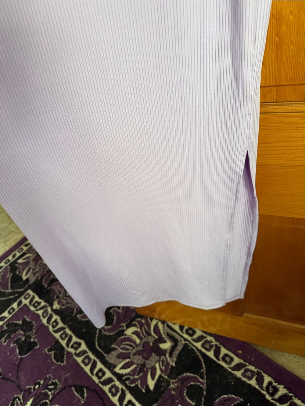 Love J Sleeveless Lavender Ribbed Maxi Dress - Picture 2 of 4